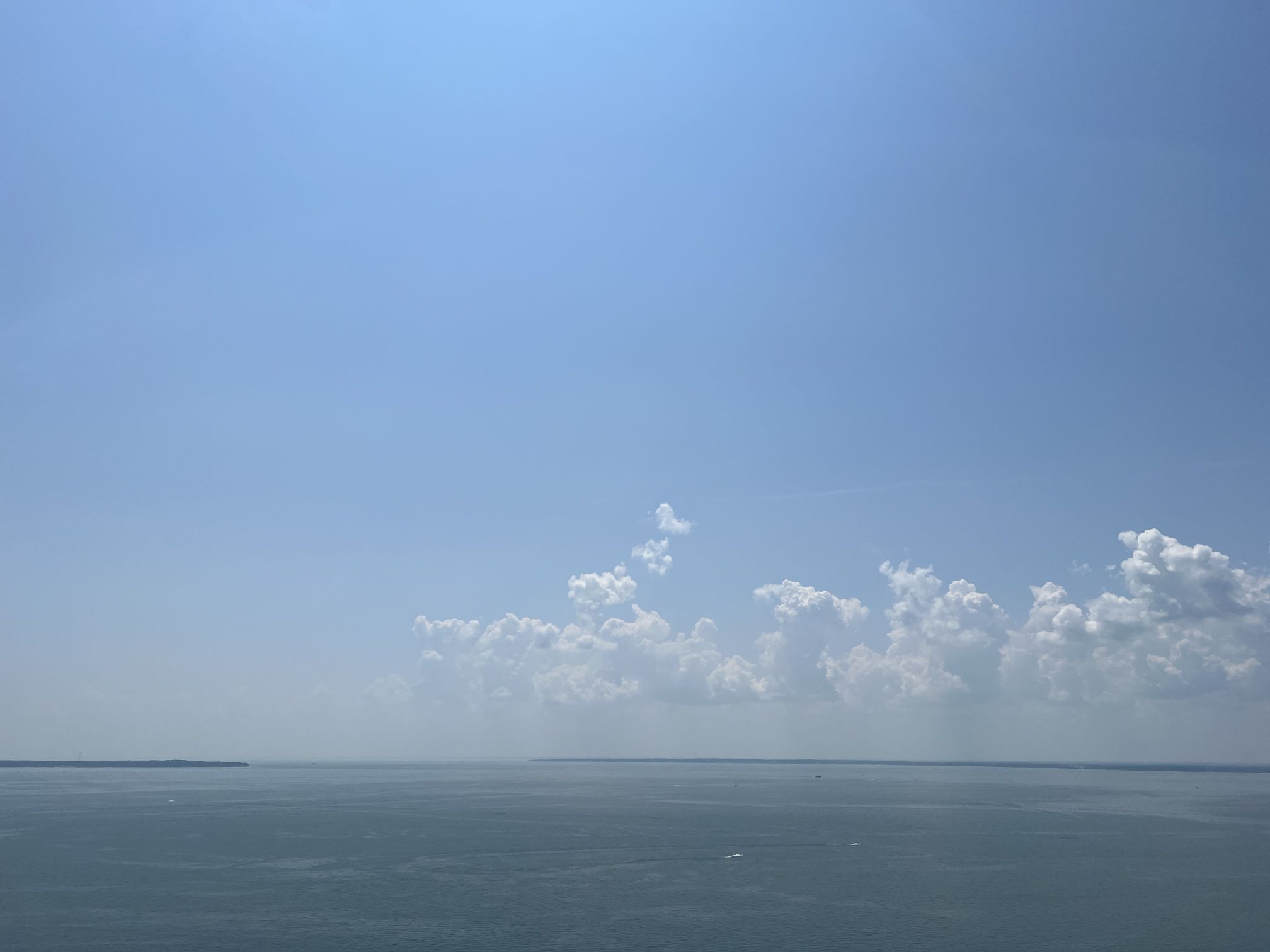 Summer skyline over a lake